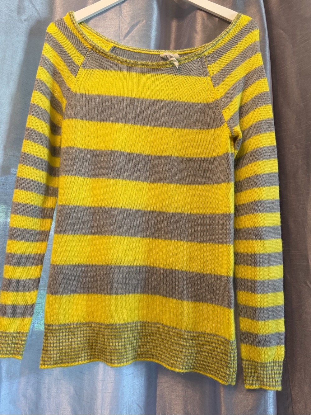 Striped Yellow and Gray Women's Aeropostale Sweater